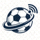 足球视频直播网站官方标志 - 一个动态的足球图标